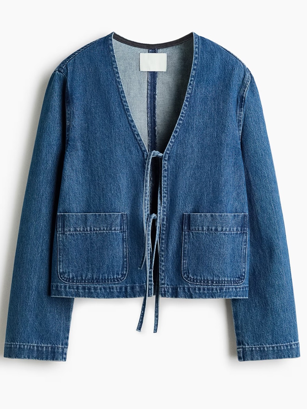 H&M Tie-Front Denim Jacket - Picture 4 of 7